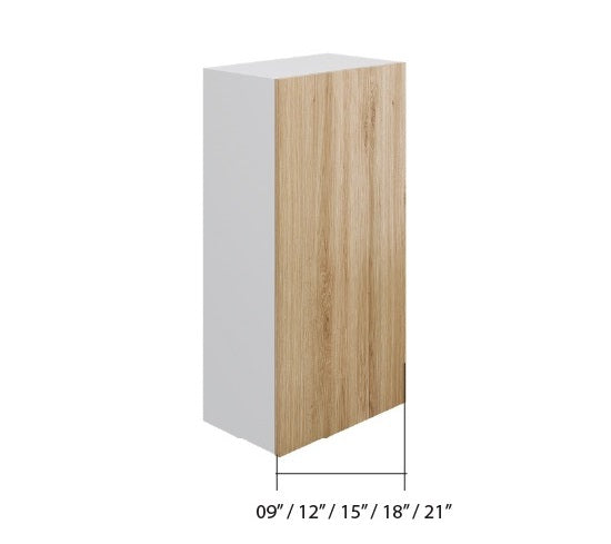 Natural Wood Wall Cabinet 1 Full Door (42")