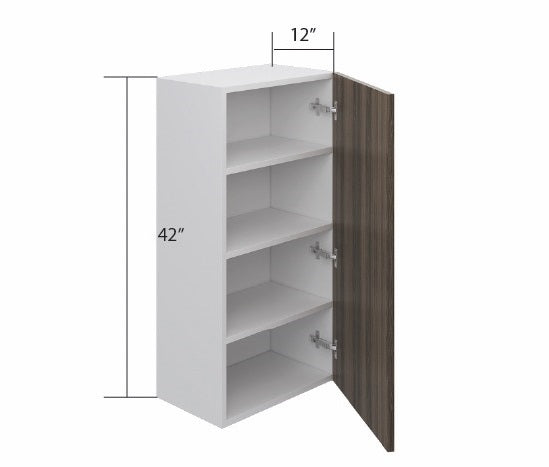 Smoked Oak Wall Cabinet 1 Full Door (42")