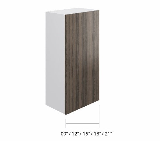 Smoked Oak Wall Cabinet 1 Full Door (42")