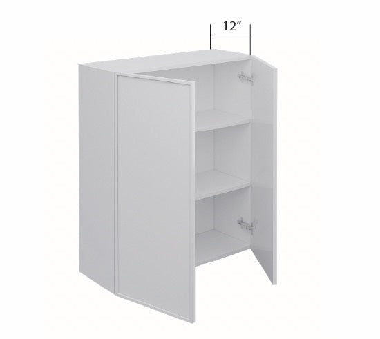 White Slim Shaker Wall Cabinet 2 Door (36")