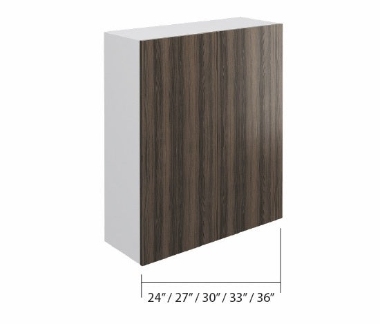 Smoked Oak Wall Cabinet 2 Door (36")