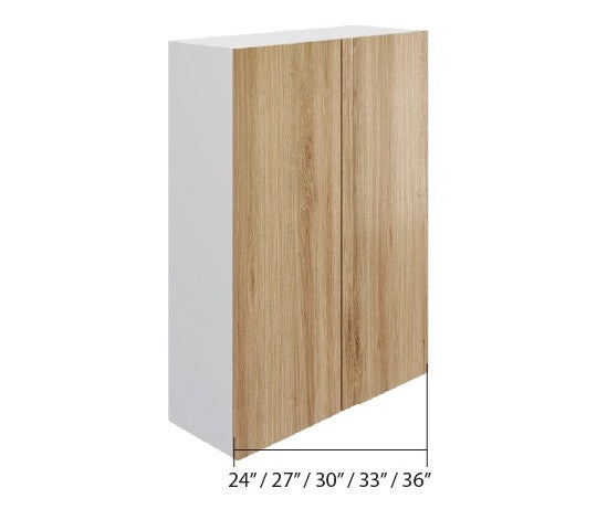 Natural Wood Wall Cabinet 2 Door (42")