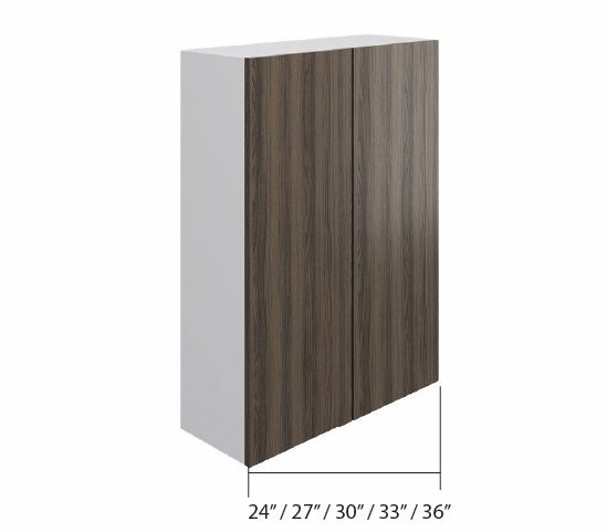 Smoked Oak Wall Cabinet 2 Door (42")