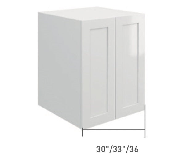 Gray Single Shaker Wall Short Cabinet 2 Doors (24")