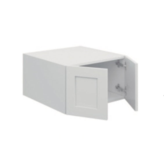 White Single Shaker Wall Cabinet Fridge 2 Door (12",15",18")