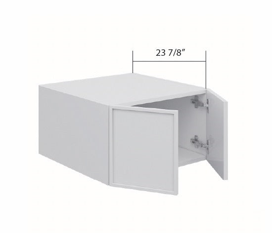 White Slim Shaker Wall Cabinet Fridge 2 Door (12",15",18")