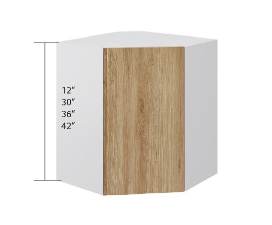 Natural Wood Wall Diagonal Cabinet