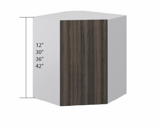 Smoked Oak Wall Diagonal Cabinet