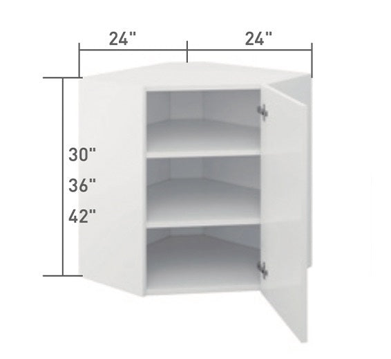 Gray Single Shaker Wall Diagonal Cabinet