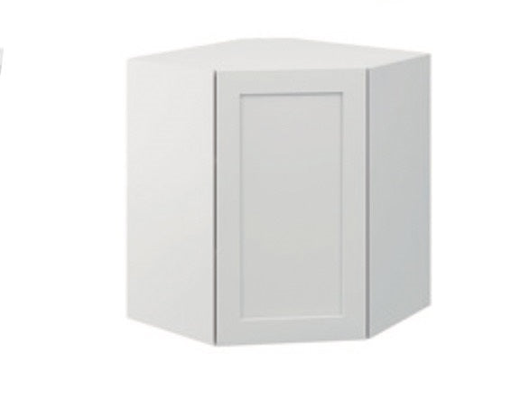White Single Shaker Wall Diagonal Cabinet
