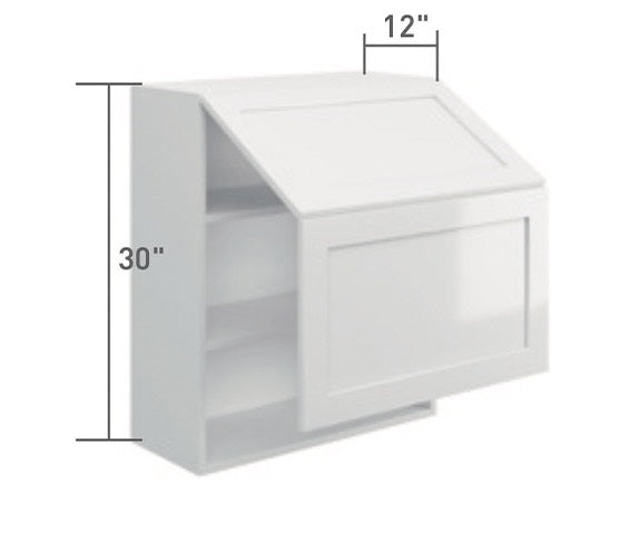 White Single Shaker Wall Bi-Fold