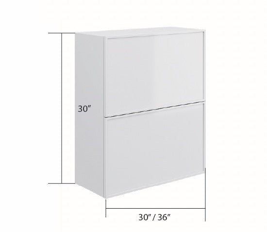 White Slim Shaker Wall Bi-Fold