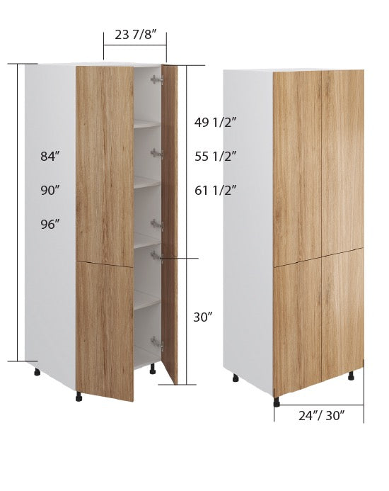 Natural Wood Pantry Cabinet 2 Full Door