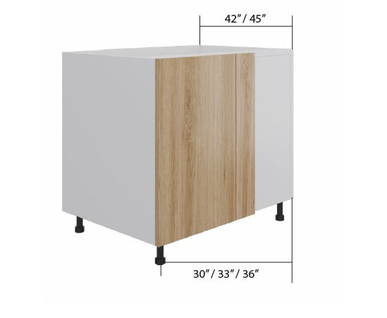 Natural Wood Base Blind Corner Cabinet