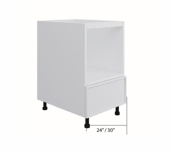 White Slim Shaker Base Microwave Cabinet