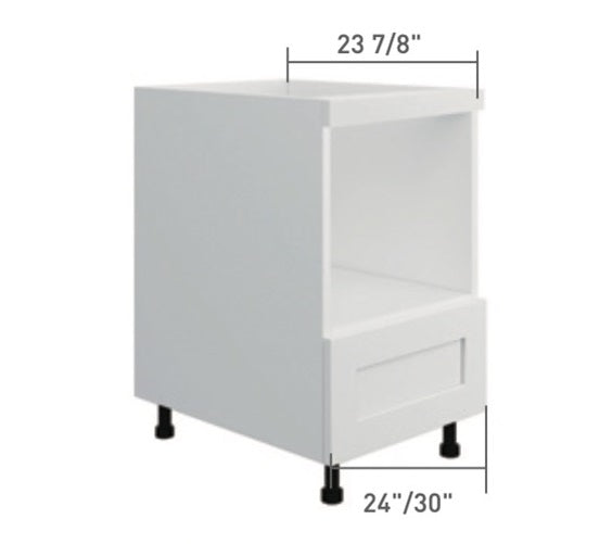 White Single Shaker Base Microwave Cabinet