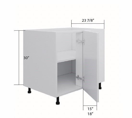 Gray High Gloss Base Blind Corner Cabinet