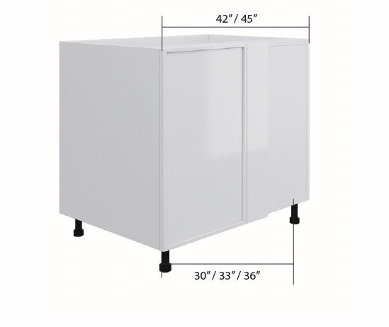 Gray High Gloss Base Blind Corner Cabinet