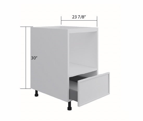 White High Gloss Base Microwave Cabinet