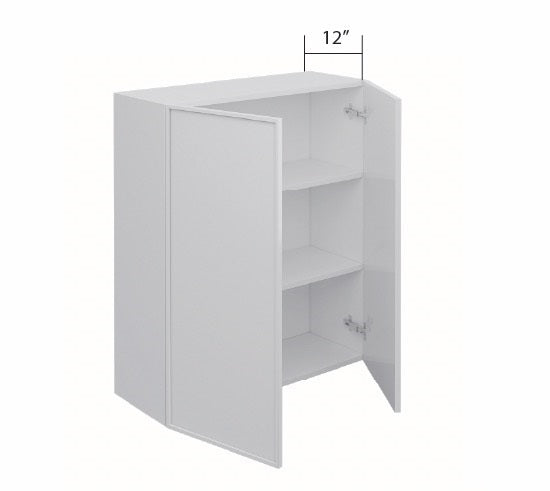 White Slim Shaker Wall Cabinet 2 Door (30")