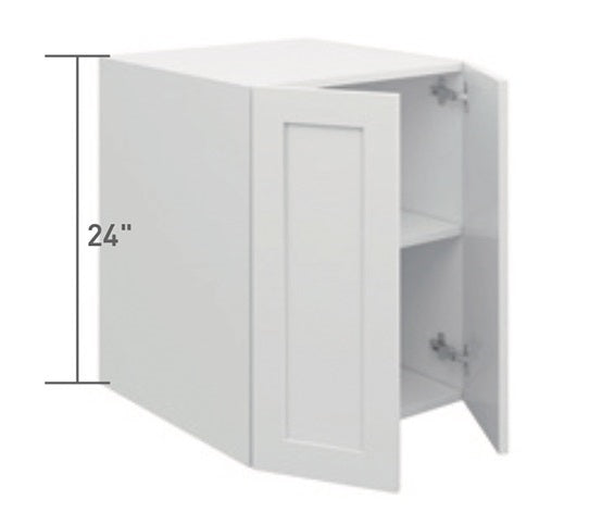 Gray Single Shaker Wall Short Cabinet 2 Doors (24")