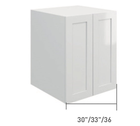 Blue Single Shaker Wall Short Cabinet 2 Doors (24")