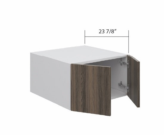 Smoked Oak Wall Cabinet Fridge 2 Door (12",15",18")