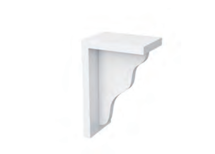 White Slim Shaker Corbel