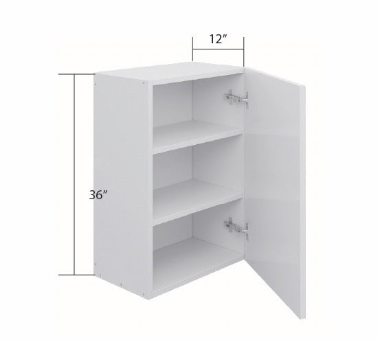 Ash High Gloss Wall Cabinet 1 Full Door (36")