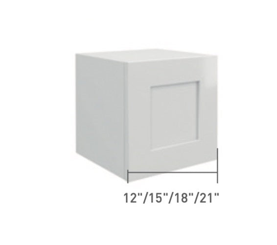 Blue Single Shaker Wall Short Cabinet 1 Full Door