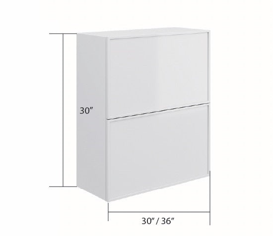 White High Gloss Wall Bi-Fold